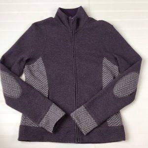 Prana women’s Medium purple/gray wool jacket
